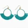 INK + ALLOY Kendra Fringe Hoop Seed Bead Earring Turquoise