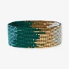 INK + ALLOY Kenzie Ombre Beaded Stretch Bracelet Emerald Green