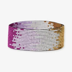 INK + ALLOY Kenzie Ombre Beaded Stretch Bracelet Magenta