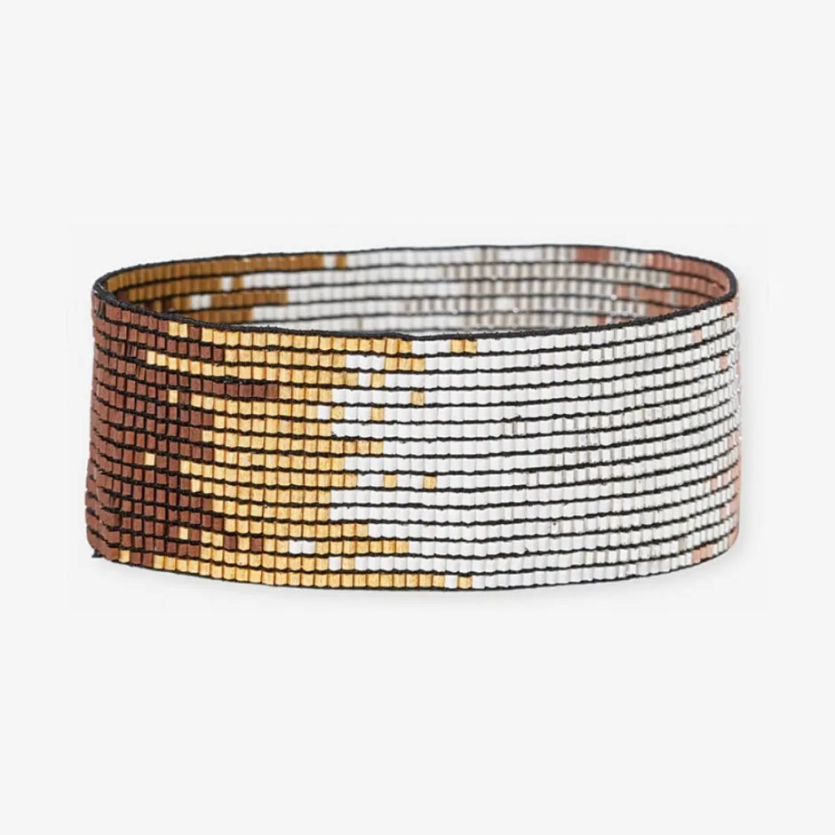 INK + ALLOY Kenzie Ombre Beaded Stretch Bracelet Mixed Metallic