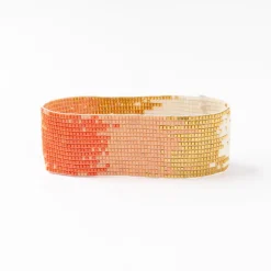 INK + ALLOY Kenzie Ombre Beaded Stretch Bracelet Coral
