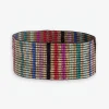 INK + ALLOY Kenzie Vertical Stripes Beaded Stretch Bracelet Gold Multicolor