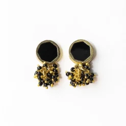 INK + ALLOY Kimberly Enamel Earring Black