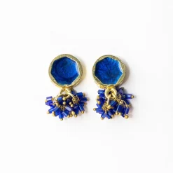 INK + ALLOY Kimberly Enamel Earring Royal Blue