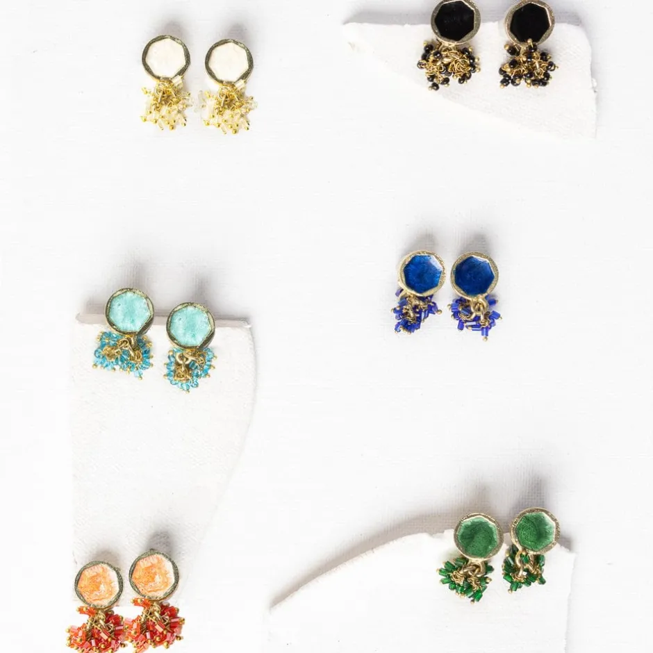 INK + ALLOY Kimberly Enamel Earring Royal Blue