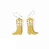 INK + ALLOY Lacey Boot Dangle Earring Brass