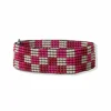 INK + ALLOY Lane Checkered Beaded Stretch Bracelet Hot Pink