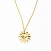 INK + ALLOY Lane Sun Pendant Necklace Brass