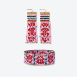 INK + ALLOY Lauren + Kenzie Beaded Earrings And Bracelet Set Faire Isle