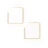 INK + ALLOY Leah Square Thin Hoop Earrings Brass