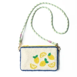 INK + ALLOY Leila Lemons Seed Bead Clutch With Strap