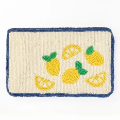 INK + ALLOY Leila Lemons Seed Bead Clutch With Strap