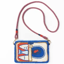 INK + ALLOY Leila Sardine Seed Bead Clutch With Strap
