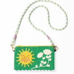 INK + ALLOY Leila Soleil Seed Bead Clutch With Strap