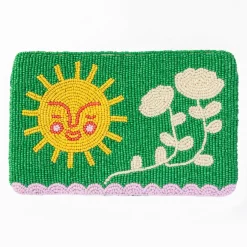 INK + ALLOY Leila Soleil Seed Bead Clutch With Strap