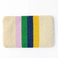 INK + ALLOY Leila Soleil Seed Bead Clutch With Strap