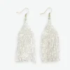 INK + ALLOY Lexie Solid Beaded Fringe Earrings Silver