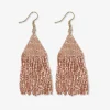 INK + ALLOY Lexie Solid Beaded Fringe Earrings Rose Gold