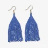 INK + ALLOY Lexie Solid Beaded Fringe Earrings Lapis
