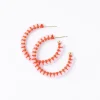 INK + ALLOY Lillian Crystal Threaded Beads Hoop Pink
