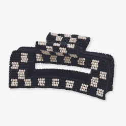 INK + ALLOY Lola Black And White Checked Claw Black/White