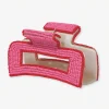 INK + ALLOY Lola Solid Color With Piped Edges Claw Pink