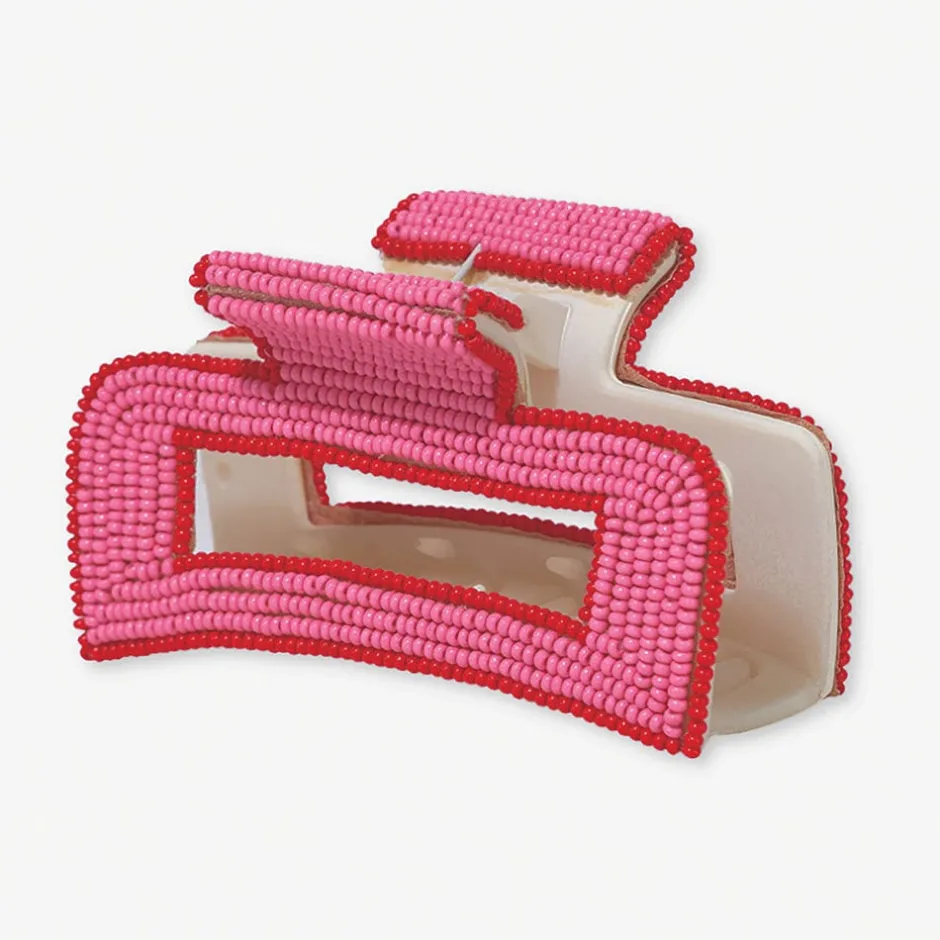 INK + ALLOY Lola Solid Color With Piped Edges Claw Pink