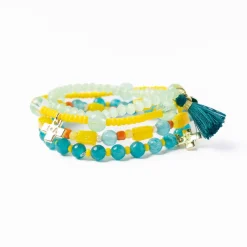 INK + ALLOY Mable & Patsy Bracelet Stack Yellow And Turquoise