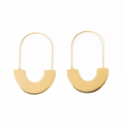 INK + ALLOY Maggie Half Circles Hoop Earrings Brass