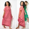 INK + ALLOY Margot Kaftan Stripe Internal Drawstring Fits Most Lavender Poppy