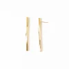 INK + ALLOY Millie Twisted Bar Drop Earrings Brass