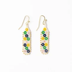 INK + ALLOY Nadia Floral Design Petite Luxe Earring Ivory