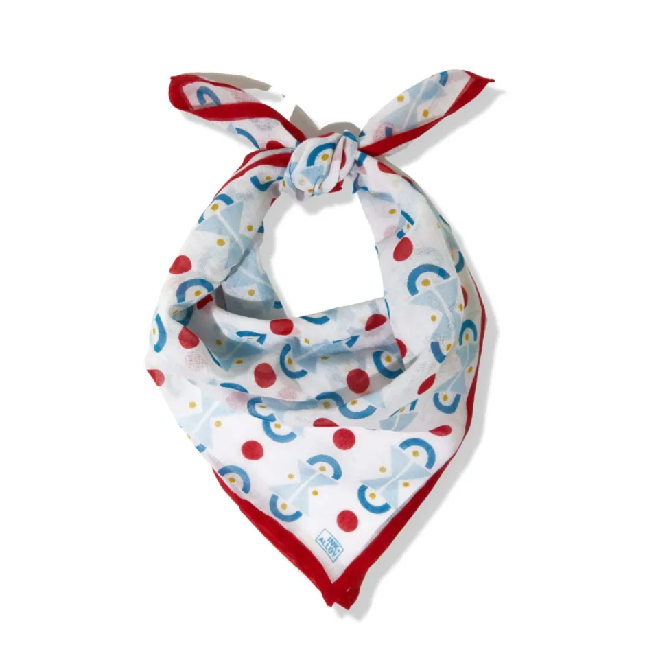 INK + ALLOY Naomi Hourglass Bandana Red