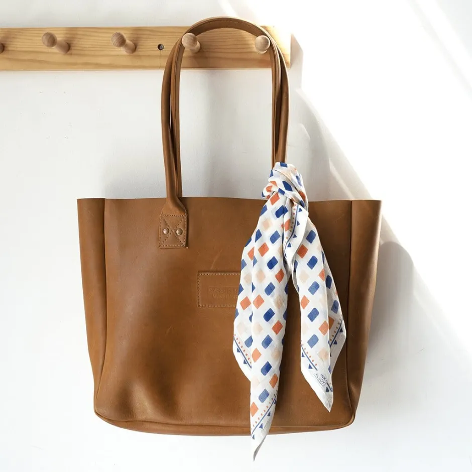 INK + ALLOY Naomi Rectangles Bandana Coral