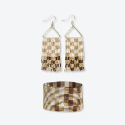 INK + ALLOY Paige + Brooklyn Beaded Earrings And Bracelet Set Mixed Metallic