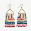 INK + ALLOY Paige Ascending Blocks Beaded Fringe Earrings Rio