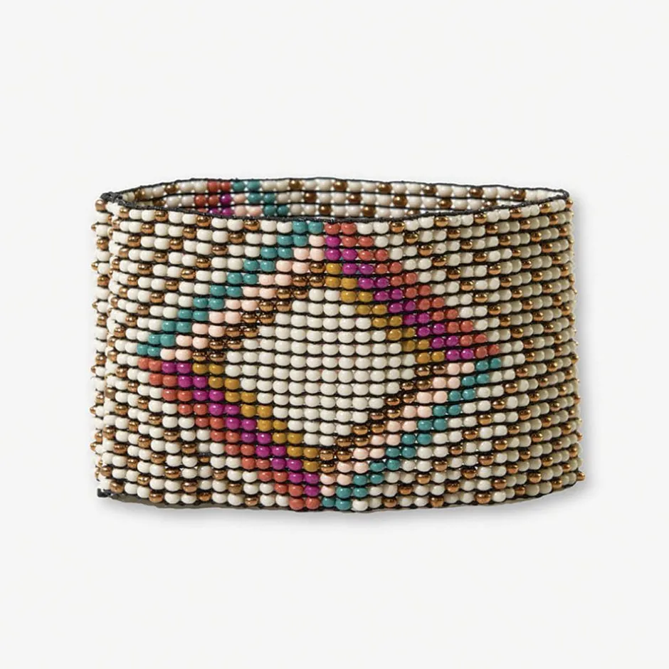 INK + ALLOY Penelope Diamonds Beaded Stretch Bracelet Muted Rainbow
