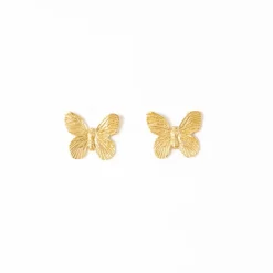 INK + ALLOY Phoebe Butterfly Post Earrings Brass