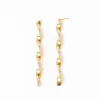 INK + ALLOY Piper Twisted Ribbon Drop Earrings Brass
