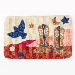 INK + ALLOY PREORDER - Leila Boot Seed Bead Clutch With Strap