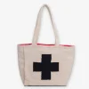 INK + ALLOY Romy Cross Dhurrie Tote Natural/Black