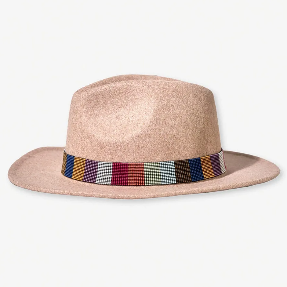 INK + ALLOY Ryan Color Block Beaded Stretch Hatband Multicolor