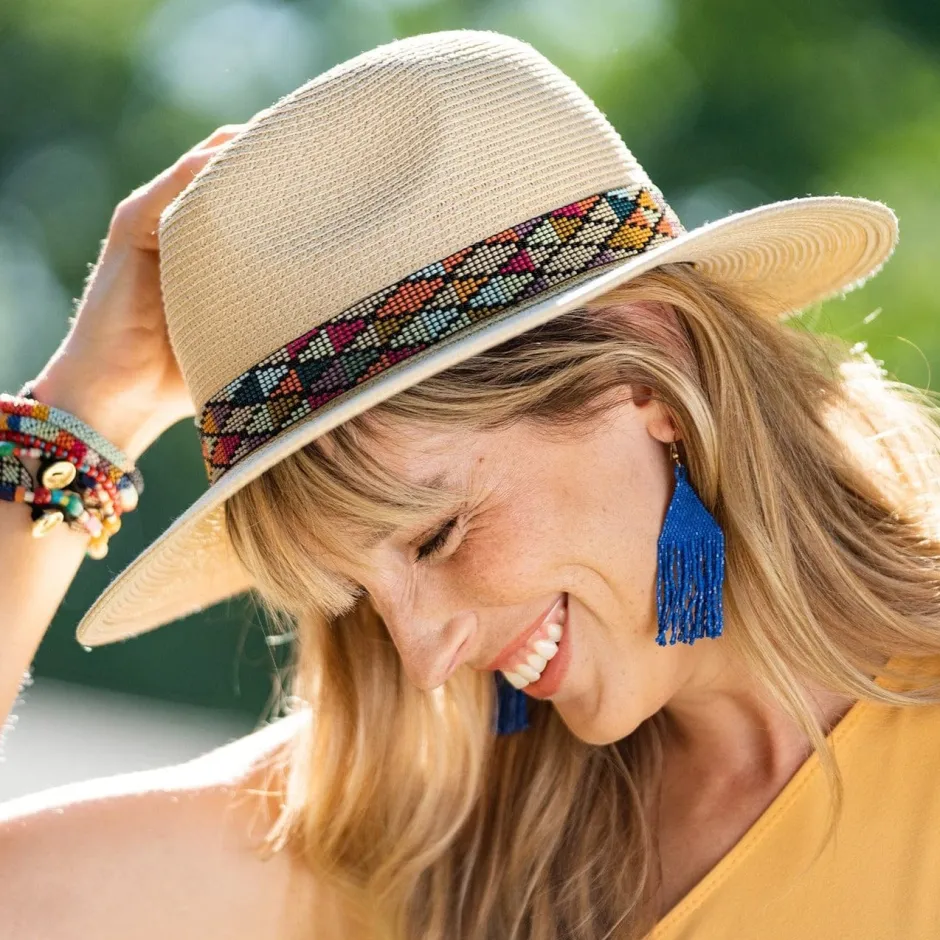 INK + ALLOY Ryan Diamonds Beaded Stretch Hatband Multicolor