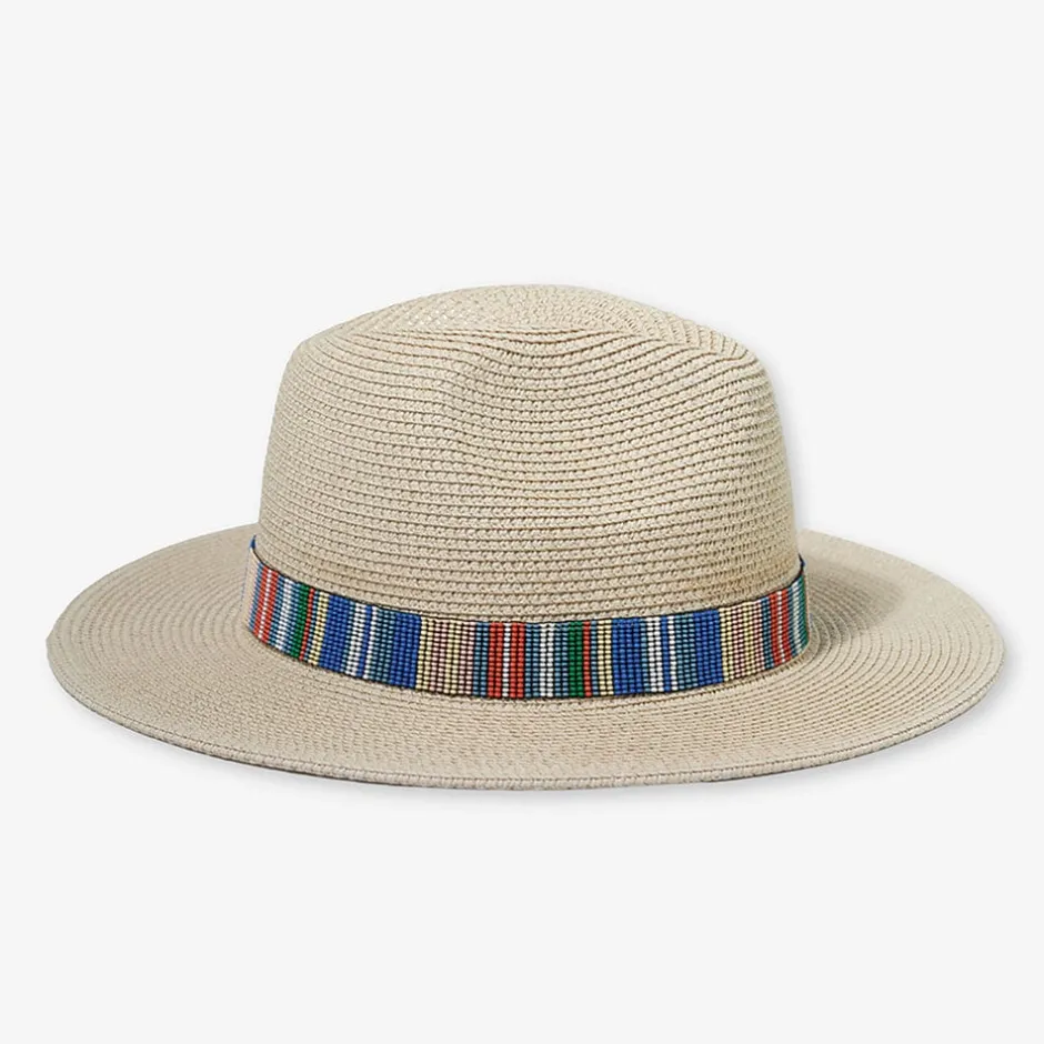 INK + ALLOY Ryan Mixed Stripes Beaded Hatband St. Tropez