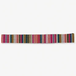 INK + ALLOY Ryan Striped Beaded Stretch Hatband Bright Rainbow