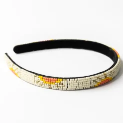 INK + ALLOY Sadie Sun Luxe Beaded Headband Ivory