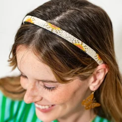 INK + ALLOY Sadie Sun Luxe Beaded Headband Ivory