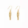 INK + ALLOY Sally Fish Dimensional Dangle Earrings Brass