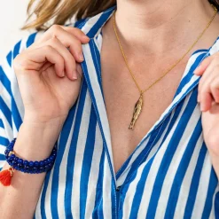 INK + ALLOY Sally Fish Dimensional Necklace Brass