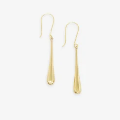 INK + ALLOY Savannah Teardrop Thin Drop Earrings Brass